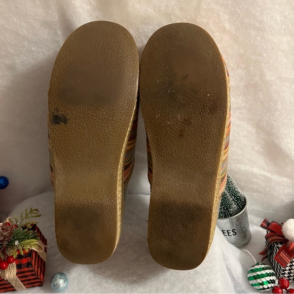 Dansko EU39/US8.5/9 Multicolor Vegan Striped Jute Espadrille Mules/Clogs… - Picture 6 of 16